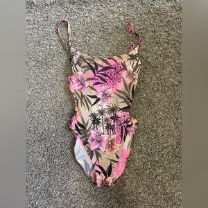 Endless Sun Small‎ One Piece Bathing Suit Pink Floral